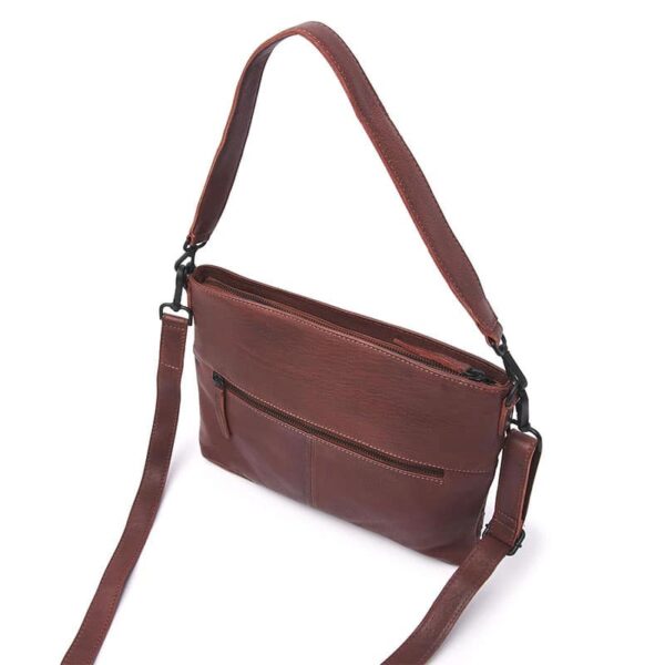 dR Amsterdam Tampa Braided Hand / Shoulderbag Brown