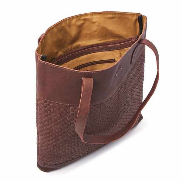dR Amsterdam Tampa Braided Shopper Brown