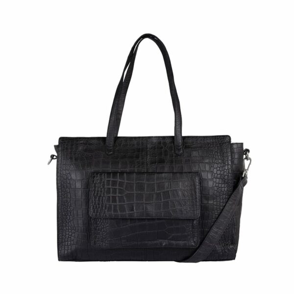 Cowboysbag Diaper Bag Alvanley Croco Black