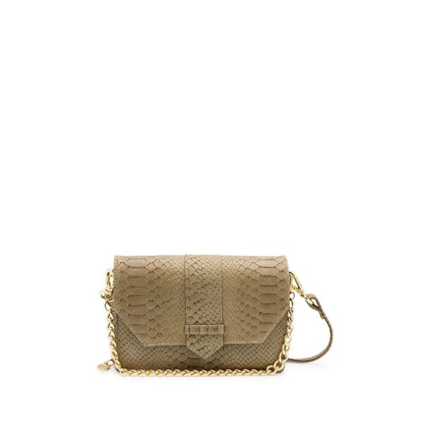 MŌSZ Kris Bag Crossbody Phone Bag Jungle Taupe Shiny Light Gold