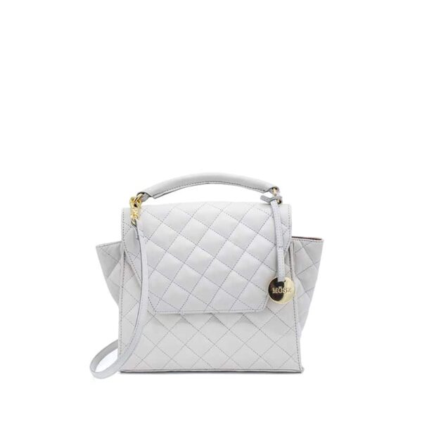 MŌSZ Phoebe Handbag Quilted Off White Shiny Light Gold