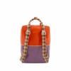 Sticky Lemon Backpack Large | Colourblocking | Orange Juice + Plum Purple + Schoolbus Brown