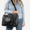 Cowboysbag Diaper Bag Alvanley Croco Black