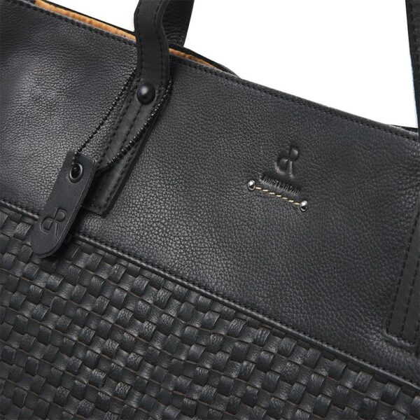 dR Amsterdam Tampa Braided Shopper Black