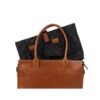 Plevier Beryl leren damestas 15.6 inch donkerbruin