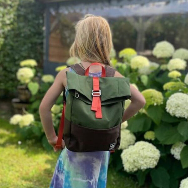 YLX Original Backpack Kids Army Green Dark Brown