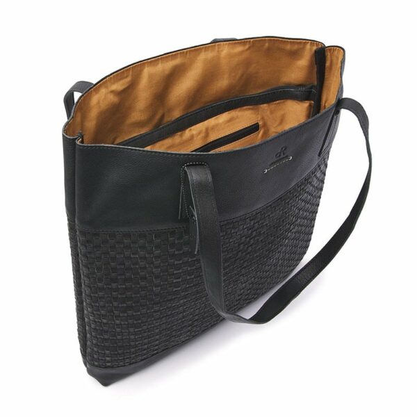 dR Amsterdam Tampa Braided Shopper Black