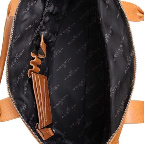 Plevier Beryl leren damestas 15.6 inch donkerbruin