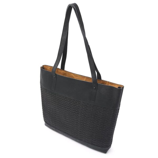 dR Amsterdam Tampa Braided Shopper Black
