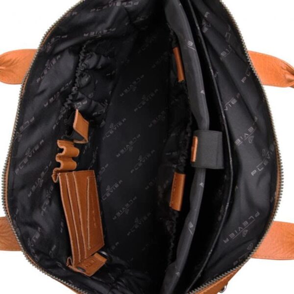 Plevier Beryl leren damestas 15.6 inch donkerbruin