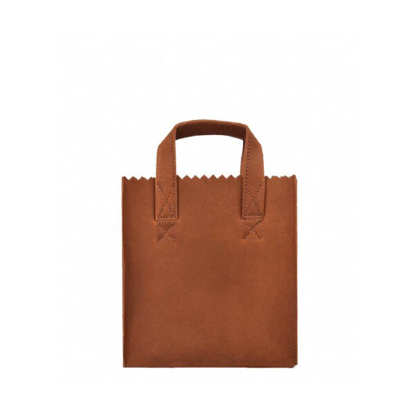 MYOMY My Paper Bag Square Mini Hunter Cognac