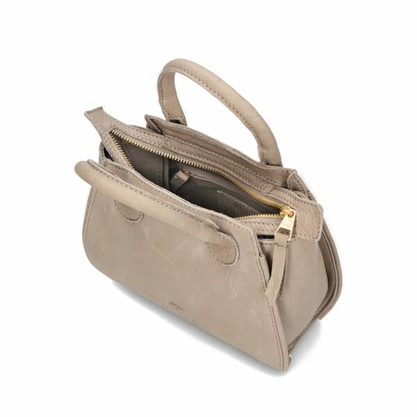 Fred de la Bretoniere Handbag Soft Grain Leather Taupe