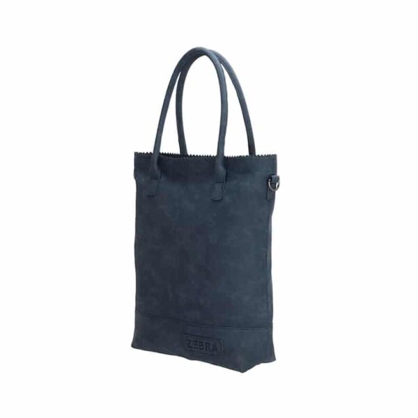 Zebra Trends Natural Bag Kartel Shopper Jeans Blue