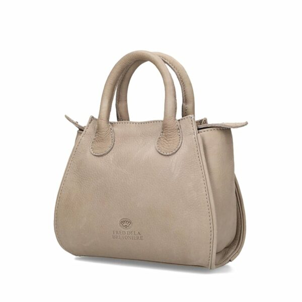 Fred de la Bretoniere Handbag Soft Grain Leather Taupe