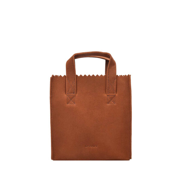 MYOMY My Paper Bag Square Mini Hunter Cognac