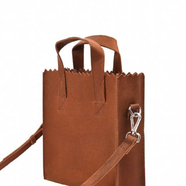 MYOMY My Paper Bag Square Mini Hunter Cognac
