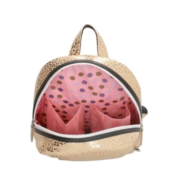 Zebra Metallic Leopard Backpack S Pink