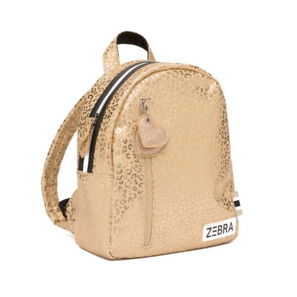 Zebra Metallic Leopard Backpack S Gold