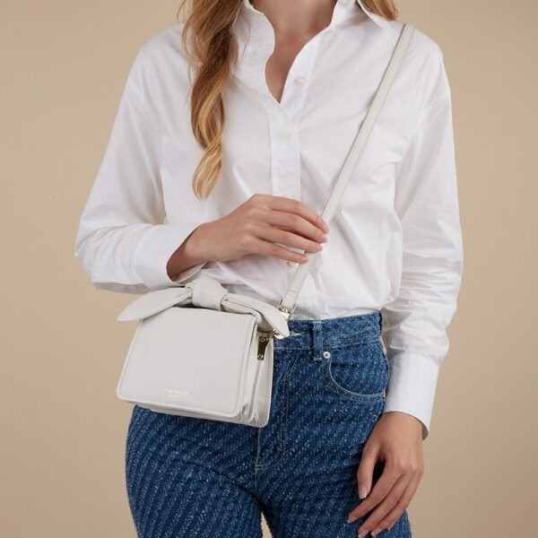 Ted Baker Niyah Soft Knot Bow Mini Crossbody Bag White