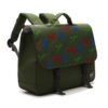 YLX Classic School Bag Army Green Dinosaurs