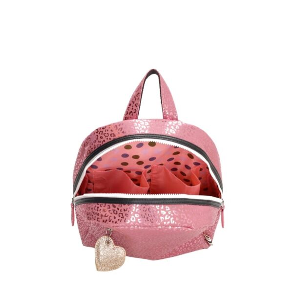 Zebra Metallic Leopard Backpack S Pink