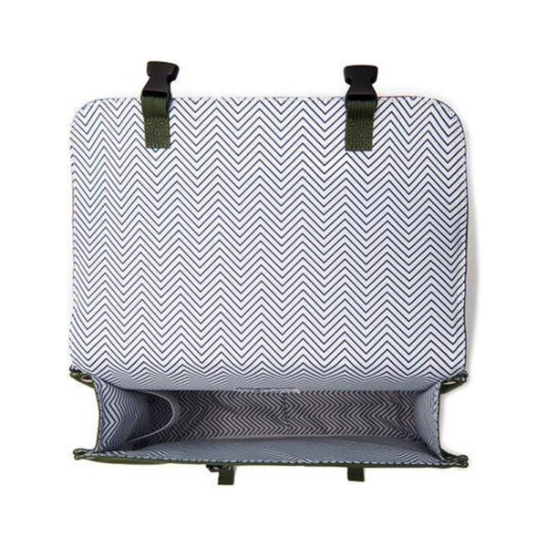 YLX Classic School Bag Army Green Dinosaurs