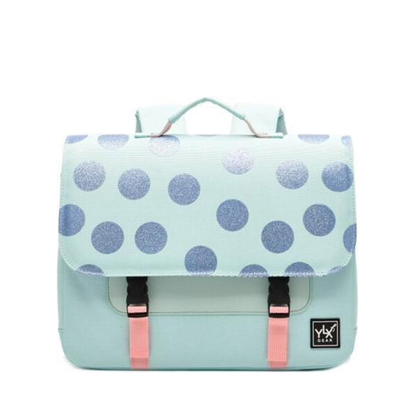 YLX Classic School Bag Bleached Aqua Glitter Dots