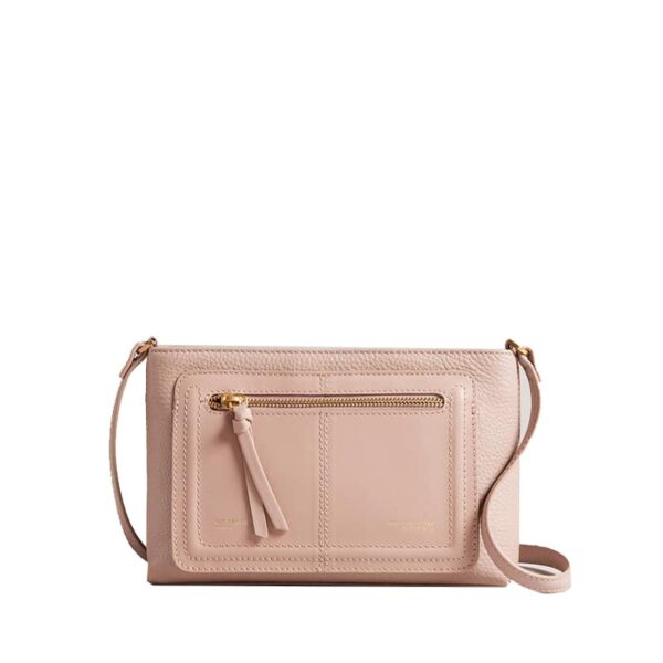Ted Baker Nishu Soft Grainy Leather Cross Body Bag Taupe