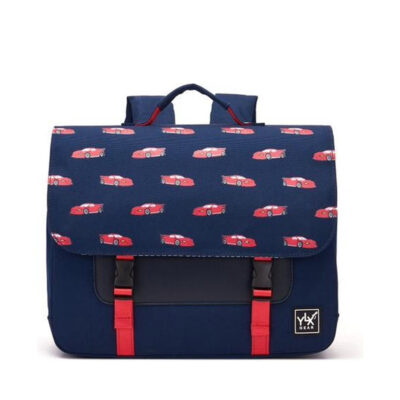 YLX Classic School Bag Navy Blue Red Cars