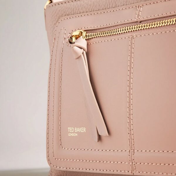 Ted Baker Nishu Soft Grainy Leather Cross Body Bag Taupe