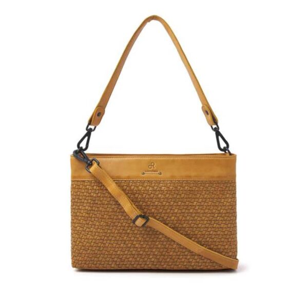 dR Amsterdam Tampa Braided Handbag Yellow