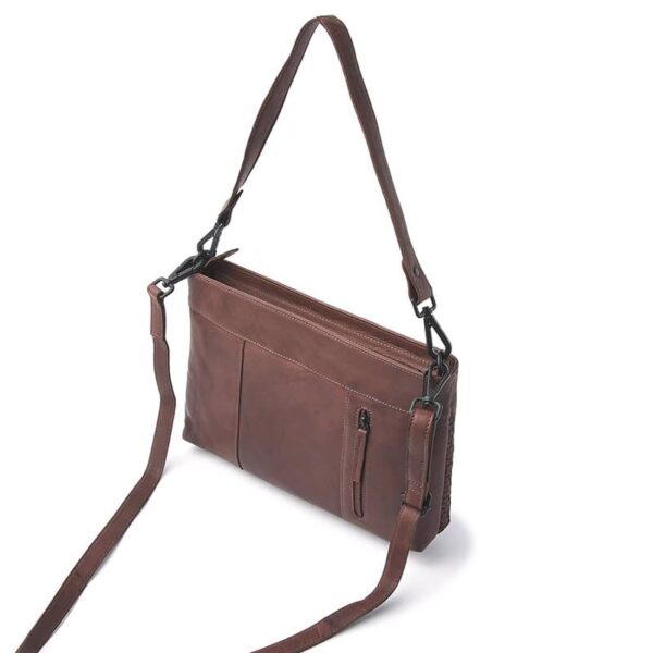 dR Amsterdam Tampa Braided Handbag Brown