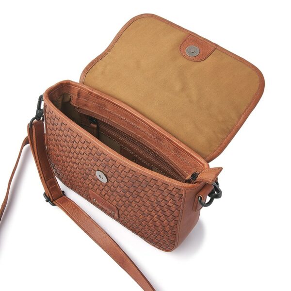 dR Amsterdam Tampa Braided Shoulderbag Camel