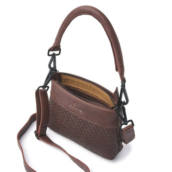 dR Amsterdam Tampa Braided Handbag Brown