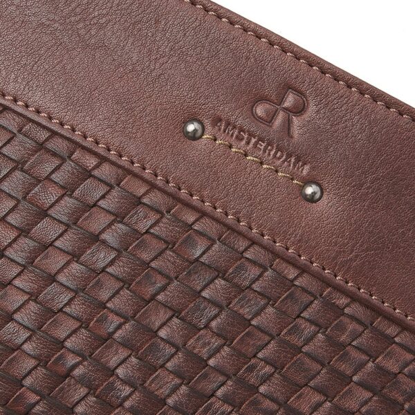 dR Amsterdam Tampa Braided Handbag Brown