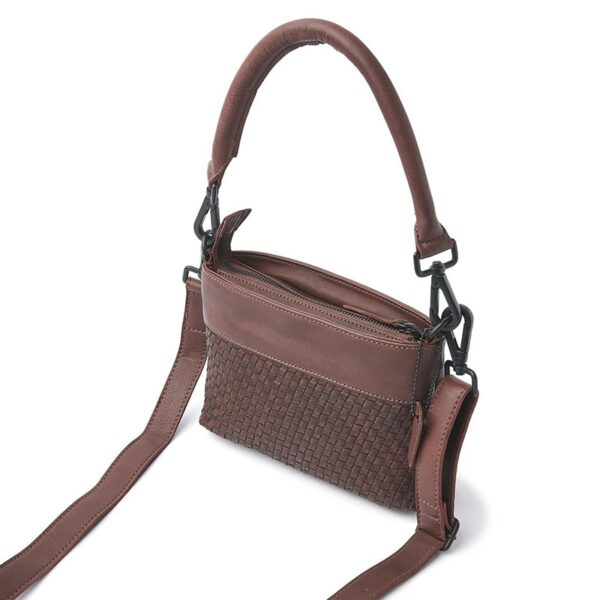 dR Amsterdam Tampa Braided Handbag Brown
