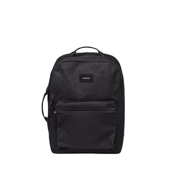 Sandqvist August Backpack Black with Black webbing