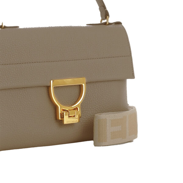 Coccinelle Arlettis Signature Handbag Warm Taupe