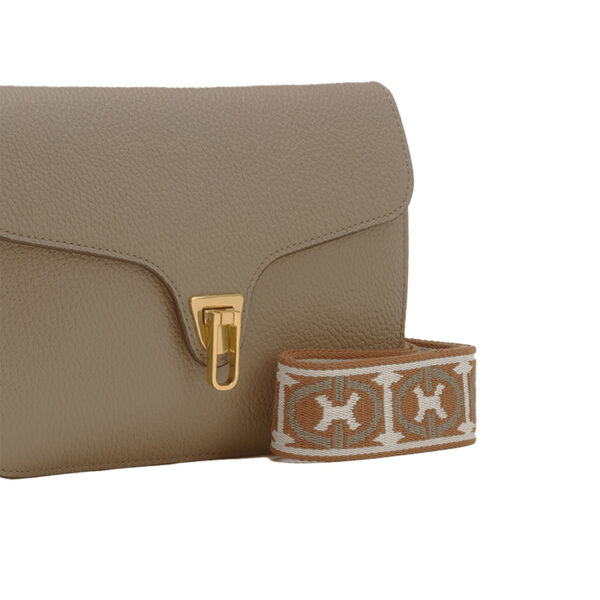 Coccinelle Beat Soft Ribb Handbag Warm Taupe