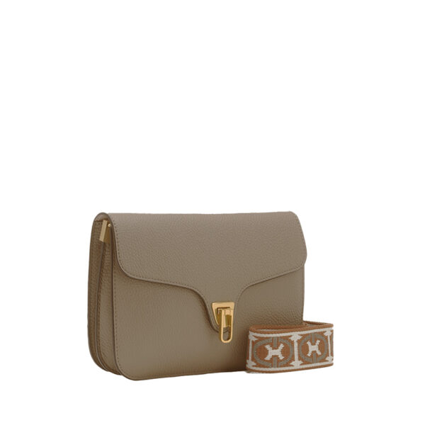 Coccinelle Beat Soft Ribb Handbag Warm Taupe