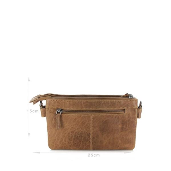 DSTRCT Flora Fountain Clutch Schoudertas Croco Taupe