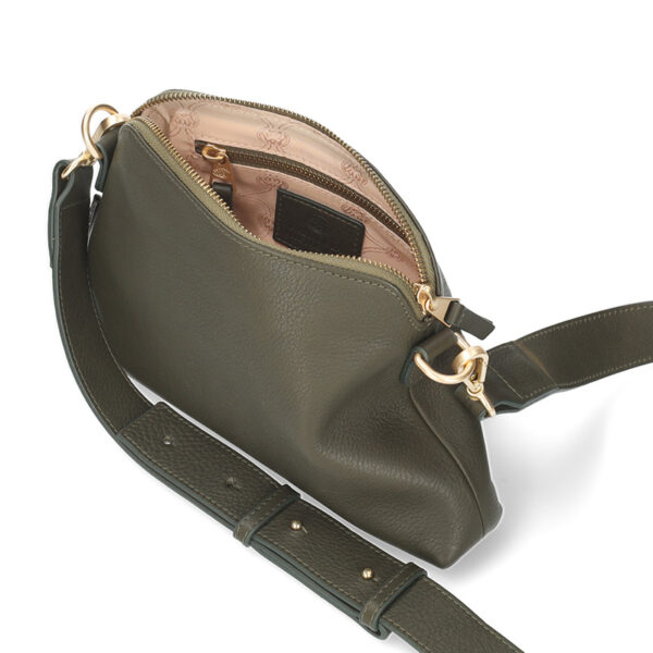 Fred de La Bretoniere Crossbody Grain Leather Olive