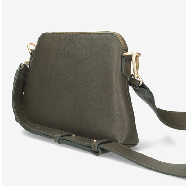 Fred de La Bretoniere Crossbody Grain Leather Olive