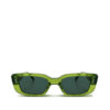 MessyWeekend Sunglass GRACE Green Crystal Green