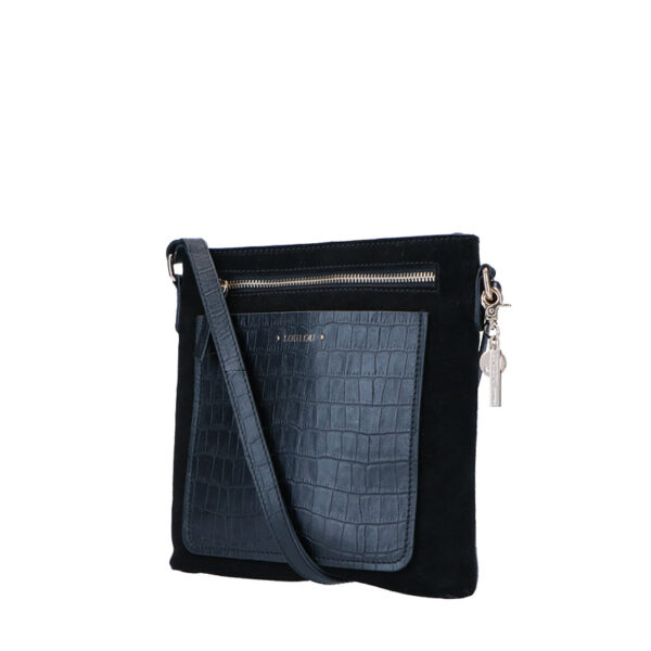 LouLou Essentiels Crossbody Bag Classy Croc Black