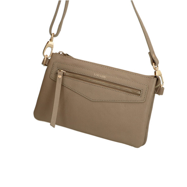 LouLou Essentiels 34CROSSBODY Royal Nappa Taupe
