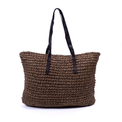 Monnq Straw Bag Maha Brown