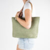 Monnq Straw Bag Magha Olive