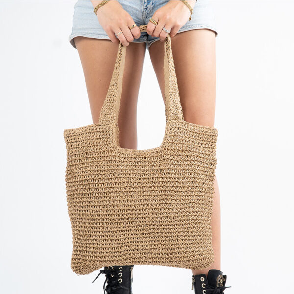 Monnq Straw Bag Nalanda Natural