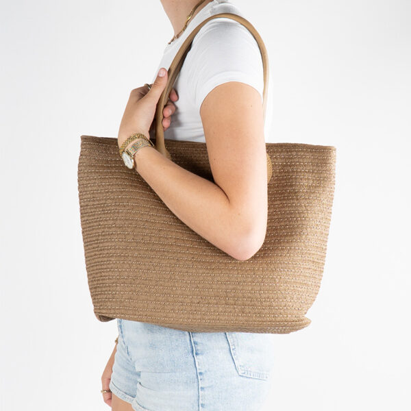 Monnq Straw Bag Magha Brown